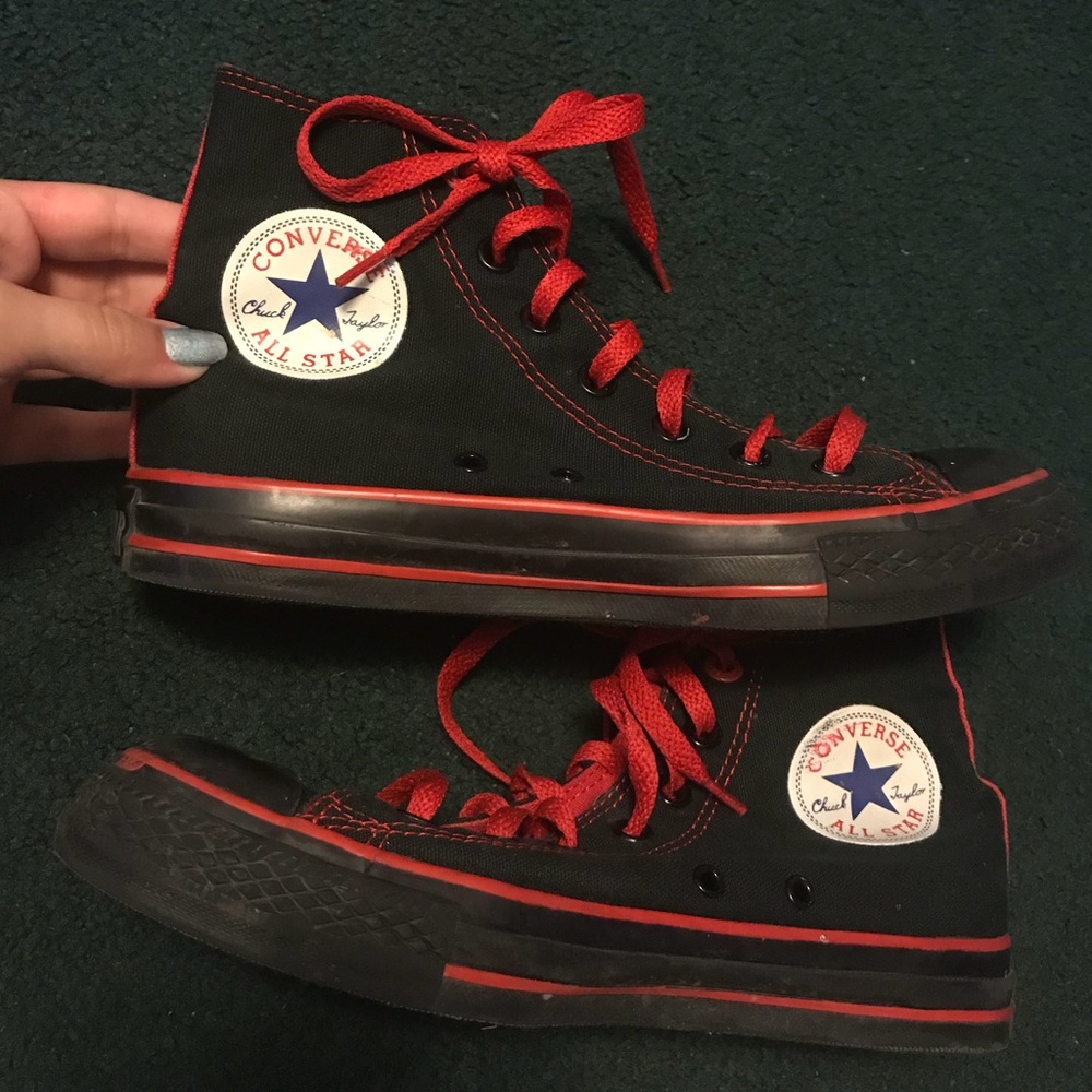 Custom Converse hi-top sneakers size 7